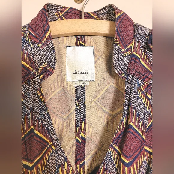 Anthropologie Eleveness Geometric Patterned Vest Medium - Picture 2 of 11